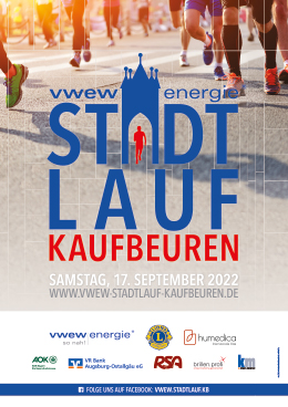 Plakat VWEW Stadtlauf Kaufbeuren 2022